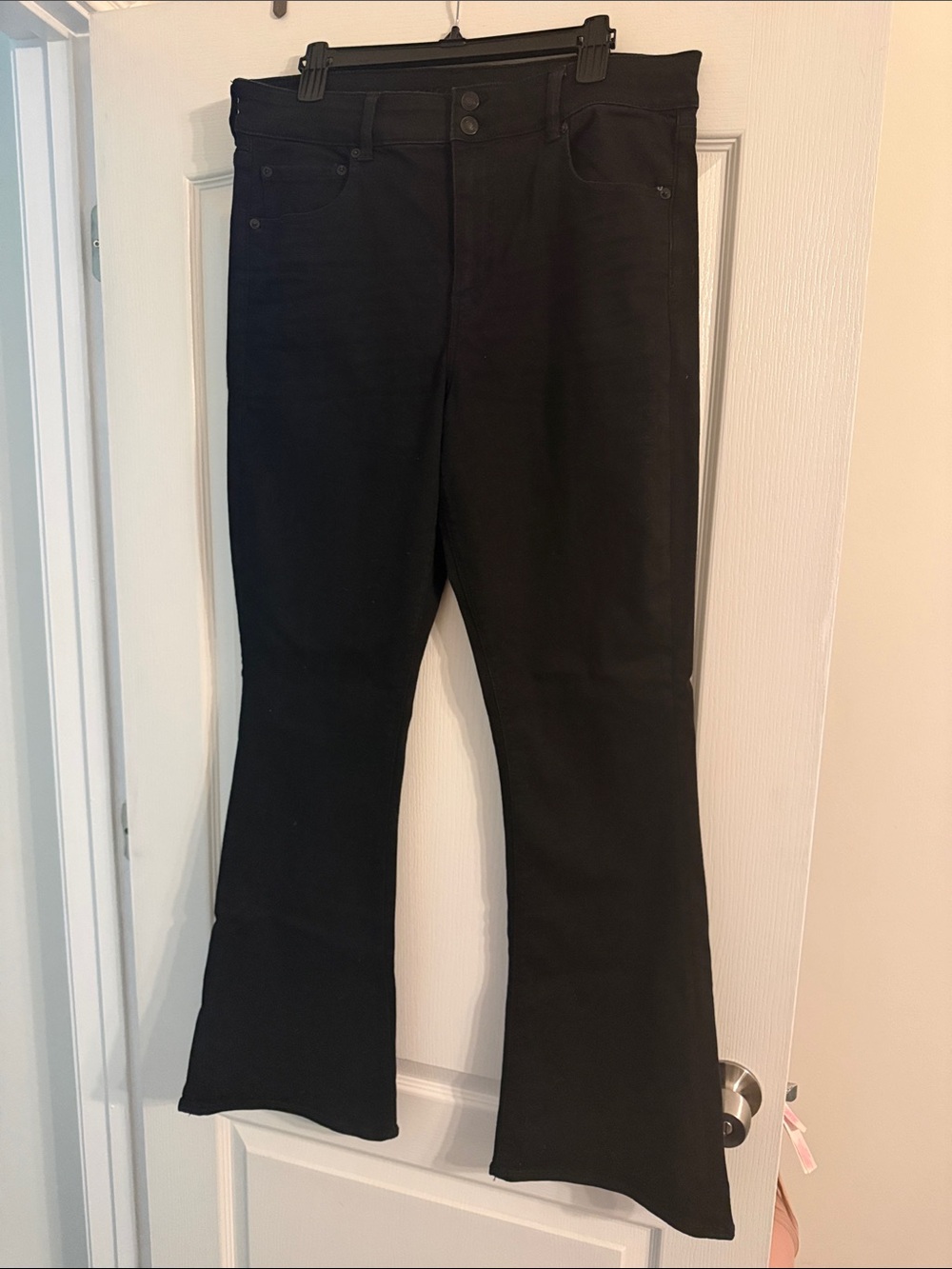 American Eagle Outfitters Black High-rise Artist Flare Jeans 16 Long